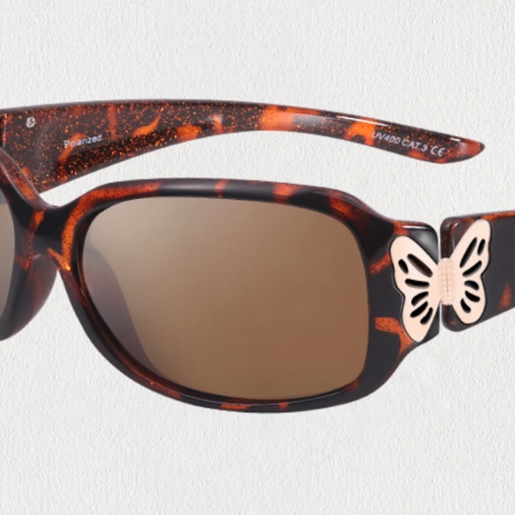 Neiman Marcus Butterfly Polarized Sunglasses - Picture 1 of 6